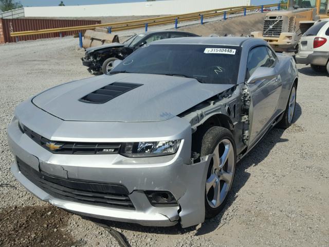 2G1FK1EJ4E9235552 - 2014 CHEVROLET CAMARO 2SS SILVER photo 2