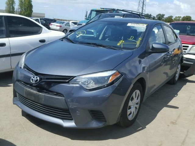 5YFBURHE1FP194618 - 2015 TOYOTA COROLLA L CHARCOAL photo 2