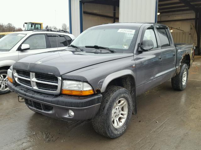 1D7HG38N04S518268 - 2004 DODGE DAKOTA QUA GRAY photo 2