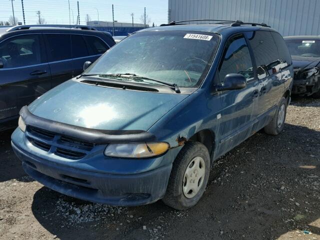 2B4GP2531YR600727 - 2000 DODGE CARAVAN GREEN photo 2