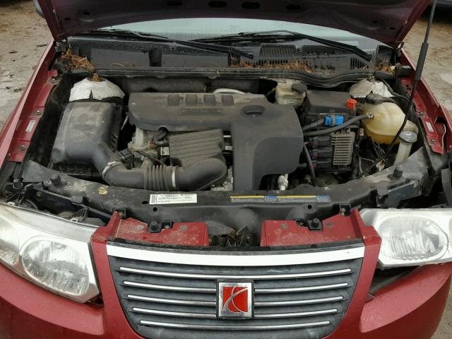 1G8AJ55F77Z159271 - 2007 SATURN ION LEVEL RED photo 7