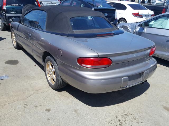 3C3EL55H0XT603010 - 1999 CHRYSLER SEBRING JX SILVER photo 3