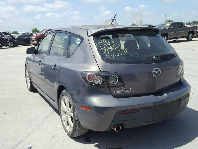 JM1BK343081172950 - 2008 MAZDA 3 HATCHBAC GRAY photo 3