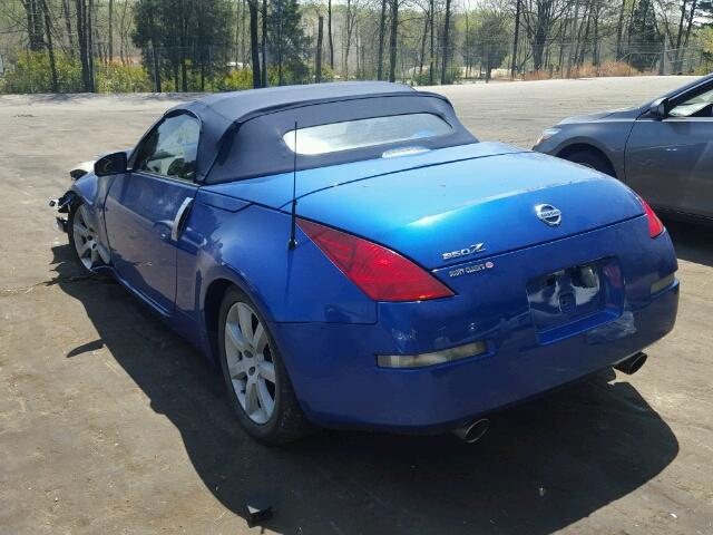 JN1AZ36A34M253696 - 2004 NISSAN 350Z ROADS BLUE photo 3