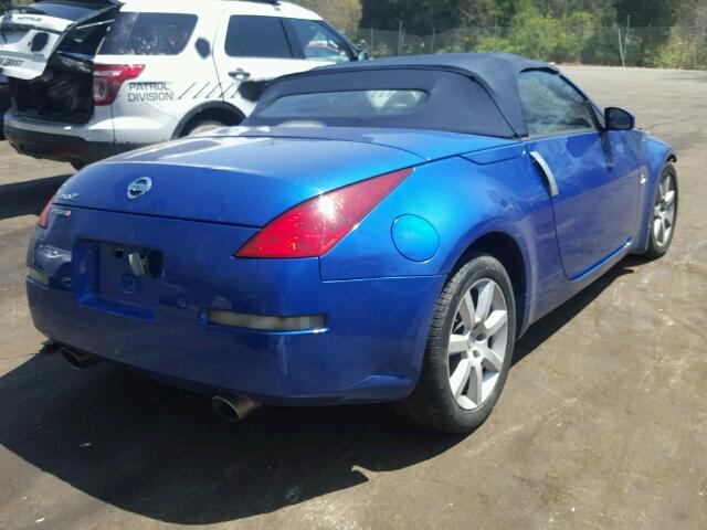 JN1AZ36A34M253696 - 2004 NISSAN 350Z ROADS BLUE photo 4