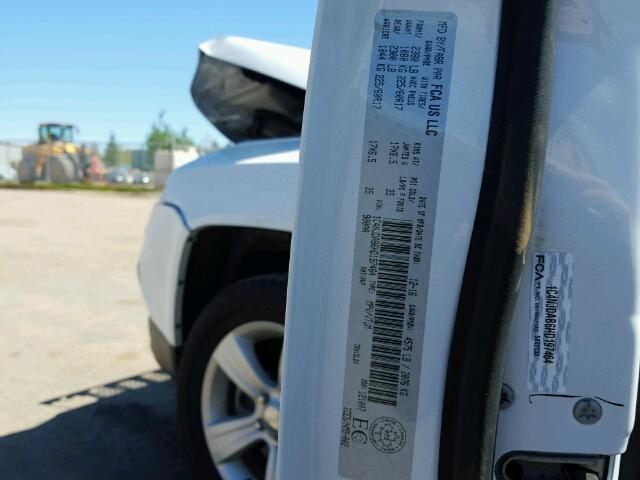 1C4NJDAB6HD197464 - 2017 JEEP COMPASS SP WHITE photo 10