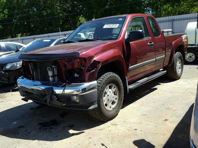 1GTDS39E388219642 - 2008 GMC CANYON SLE MAROON photo 2