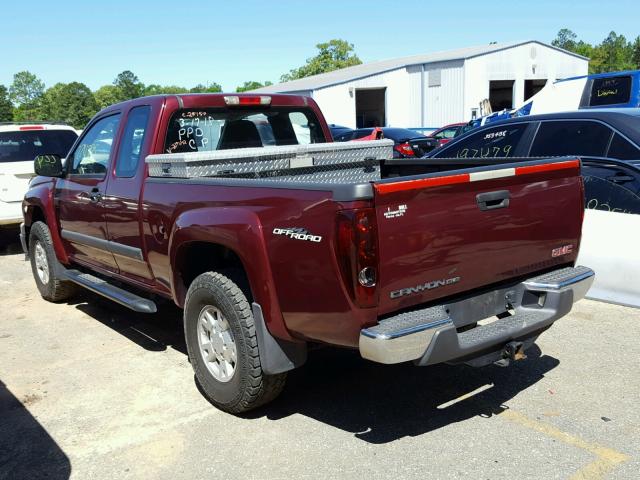 1GTDS39E388219642 - 2008 GMC CANYON SLE MAROON photo 3