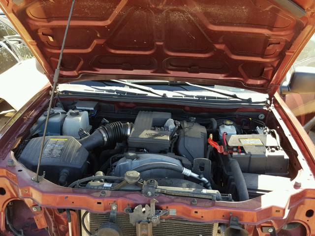 1GTDS39E388219642 - 2008 GMC CANYON SLE MAROON photo 7