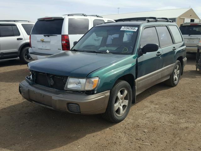 JF1SF6556XH733525 - 1999 SUBARU FORESTER S GREEN photo 2