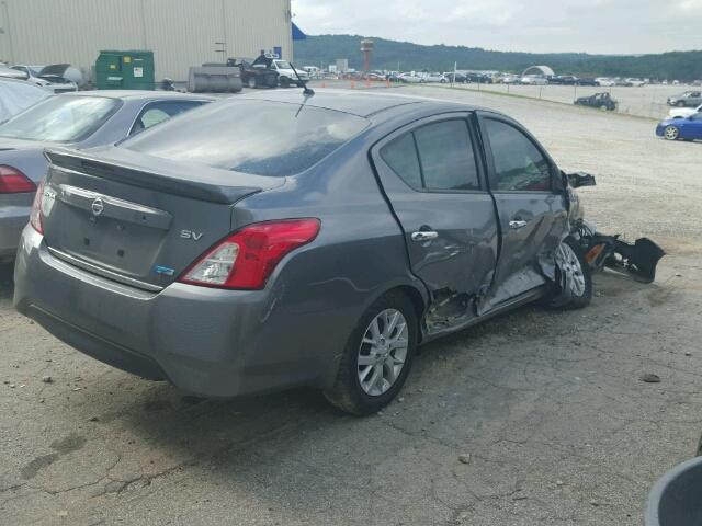 3N1CN7AP8GL874437 - 2016 NISSAN VERSA S GRAY photo 4