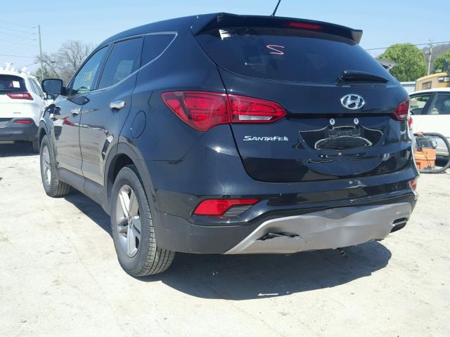 5XYZT3LB3JG525322 - 2018 HYUNDAI SANTA FE S BLACK photo 3