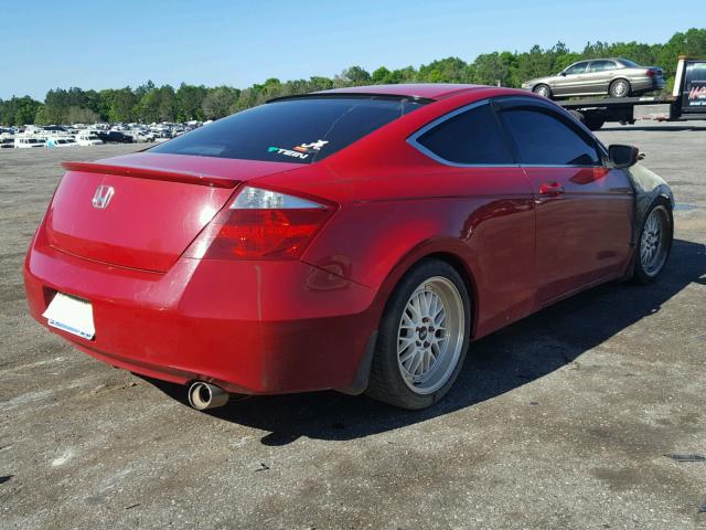 1HGCS12328A014199 - 2008 HONDA ACCORD LX- RED photo 4