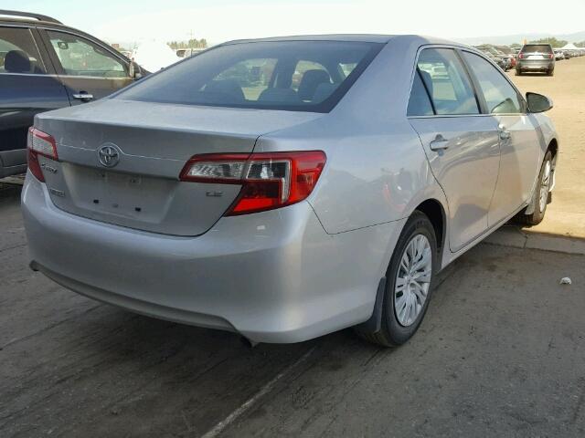 4T4BF1FK2DR334715 - 2013 TOYOTA CAMRY L SILVER photo 4