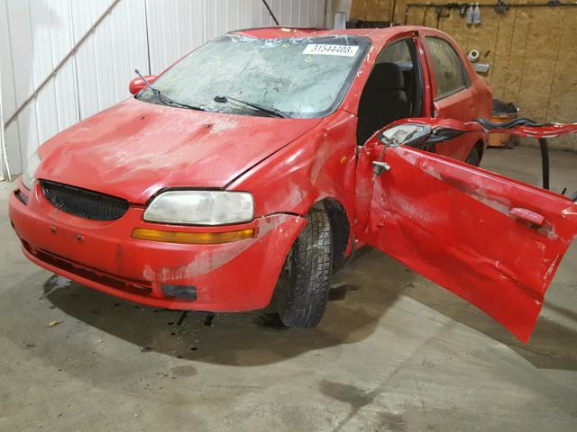 KL1TJ52624B210867 - 2004 CHEVROLET AVEO LS RED photo 2