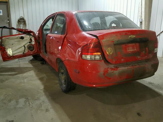 KL1TJ52624B210867 - 2004 CHEVROLET AVEO LS RED photo 3