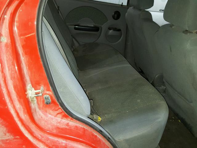 KL1TJ52624B210867 - 2004 CHEVROLET AVEO LS RED photo 6
