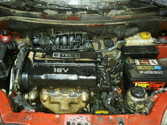 KL1TJ52624B210867 - 2004 CHEVROLET AVEO LS RED photo 7