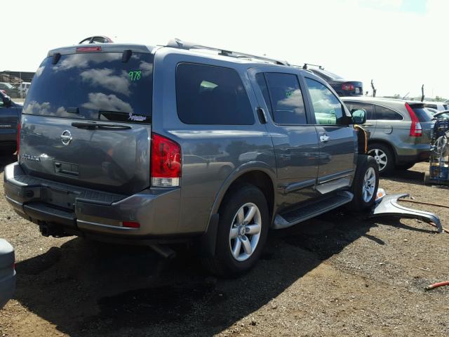 5N1AA0NDXDN611445 - 2013 NISSAN ARMADA SV GRAY photo 4