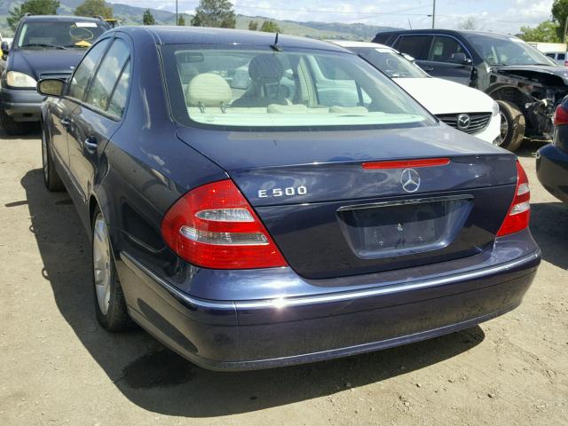 WDBUF70J23A174571 - 2003 MERCEDES-BENZ E 500 BLUE photo 3