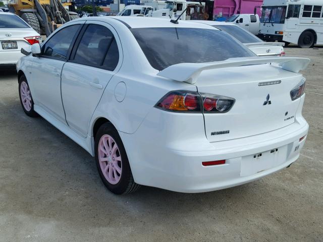 JA32U2FU0DU007403 - 2013 MITSUBISHI LANCER ES/ WHITE photo 3