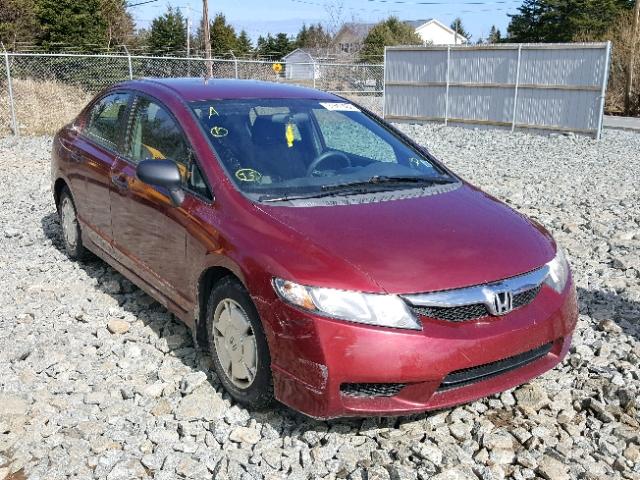 2HGFA16499H017140 - 2009 HONDA CIVIC DX-G RED photo 1