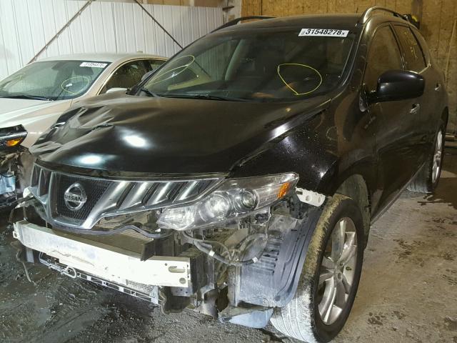 JN8AZ18W79W201322 - 2009 NISSAN MURANO S BLACK photo 2