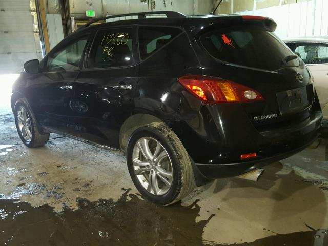 JN8AZ18W79W201322 - 2009 NISSAN MURANO S BLACK photo 3