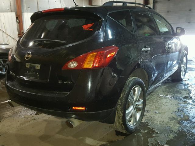 JN8AZ18W79W201322 - 2009 NISSAN MURANO S BLACK photo 4