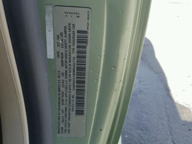 3VWPW31C89M500776 - 2009 VOLKSWAGEN NEW BEETLE 绿色 照片 10