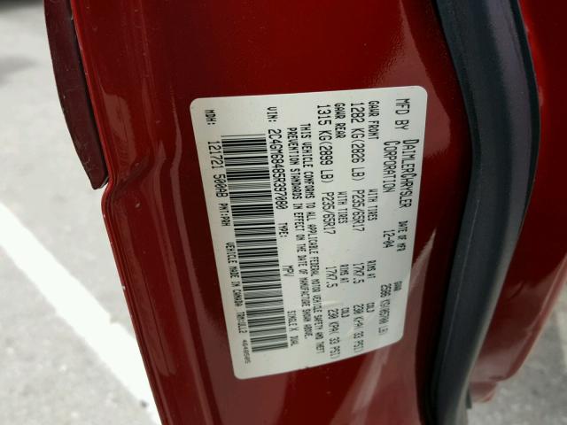 2C4GM68485R397080 - 2005 CHRYSLER PACIFICA T RED photo 10