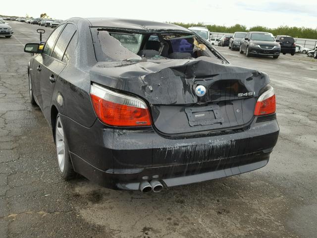 WBANB33554B111918 - 2004 BMW 545 I BLACK photo 3