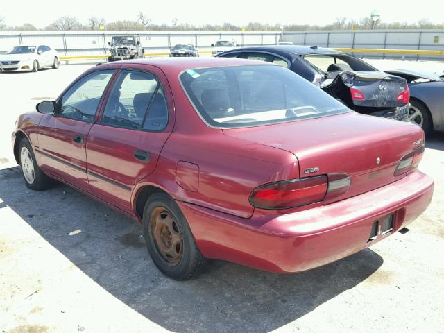 1Y1SK5269TZ000480 - 1996 GEO PRIZM RED photo 3