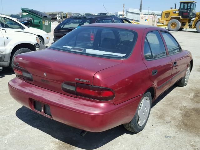 1Y1SK5269TZ000480 - 1996 GEO PRIZM RED photo 4