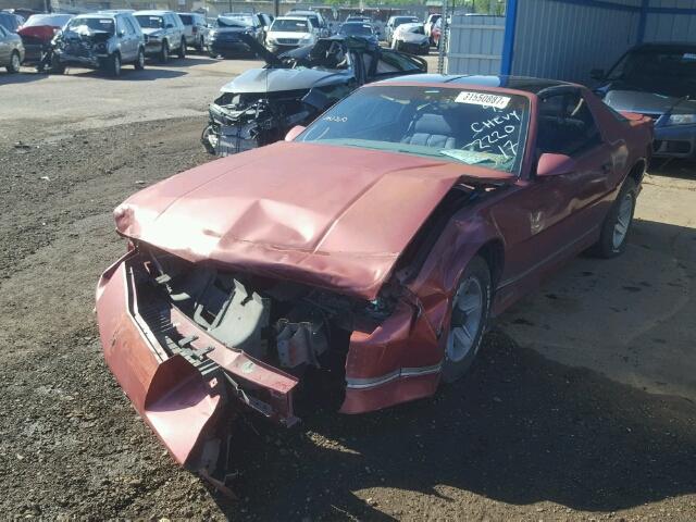 1G1FP23E6LL118784 - 1990 CHEVROLET CAMARO RED photo 2