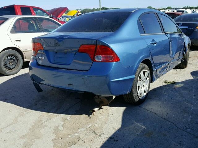 1HGFA16596L112904 - 2006 HONDA CIVIC LX BLUE photo 4