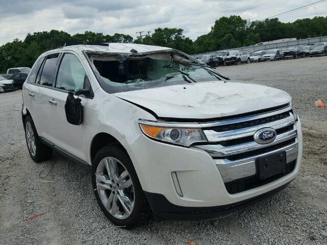 2FMDK3JC8DBB90247 - 2013 FORD EDGE SEL WHITE photo 1