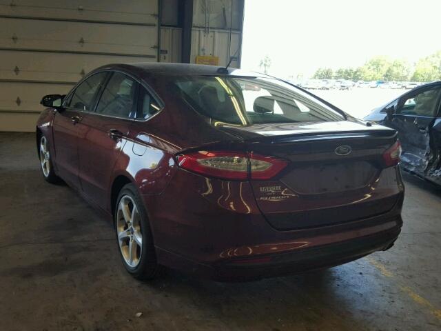 3FA6P0G74GR269949 - 2016 FORD FUSION S BURGUNDY photo 3