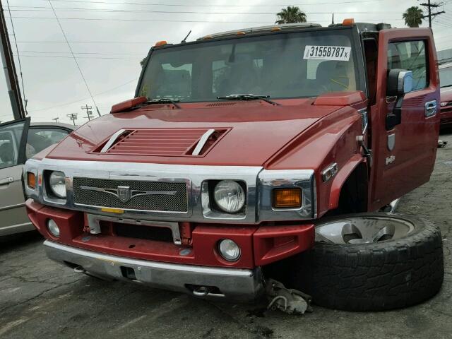 5GRGN23U03H148793 - 2003 HUMMER H2 ORANGE photo 2