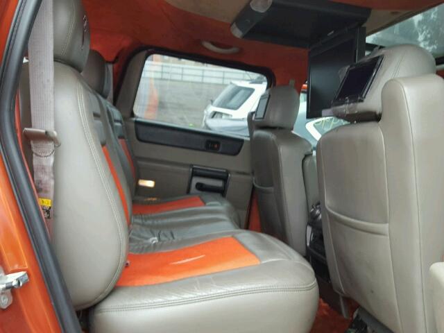 5GRGN23U03H148793 - 2003 HUMMER H2 ORANGE photo 6