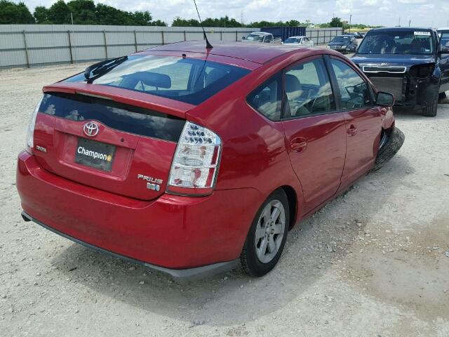 JTDKB20U197838365 - 2009 TOYOTA PRIUS RED photo 4