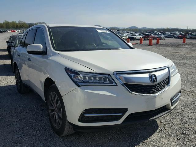 5FRYD4H29EB017116 - 2014 ACURA MDX WHITE photo 1