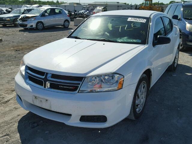 1C3CDZAB5CN285974 - 2012 DODGE AVENGER SE WHITE photo 2