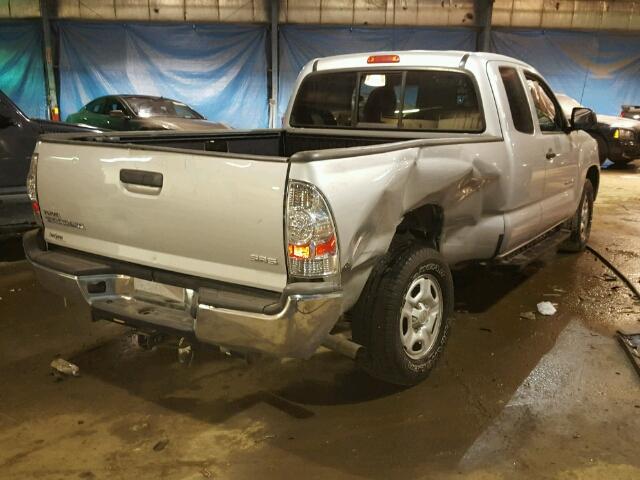 5TFTX4CNXCX017939 - 2012 TOYOTA TACOMA SILVER photo 4