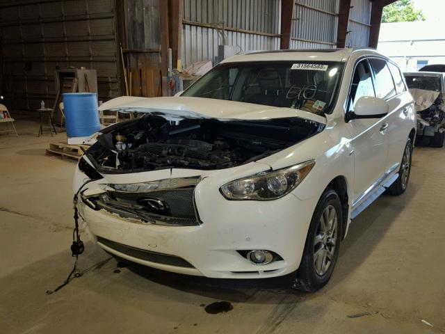 5N1CL0MN4EC511402 - 2014 INFINITI QX60 HYBRI WHITE photo 2