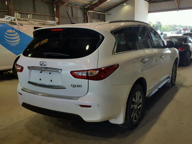 5N1CL0MN4EC511402 - 2014 INFINITI QX60 HYBRI WHITE photo 4