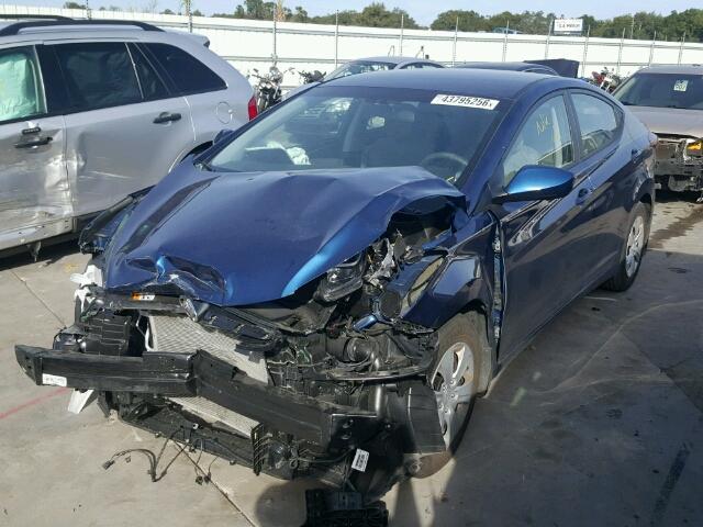 5NPDH4AE1GH776498 - 2016 HYUNDAI ELANTRA SE BLUE photo 2