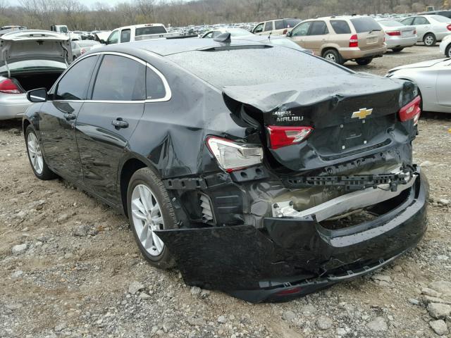 1G1ZE5ST0HF205249 - 2017 CHEVROLET MALIBU LT BLACK photo 3