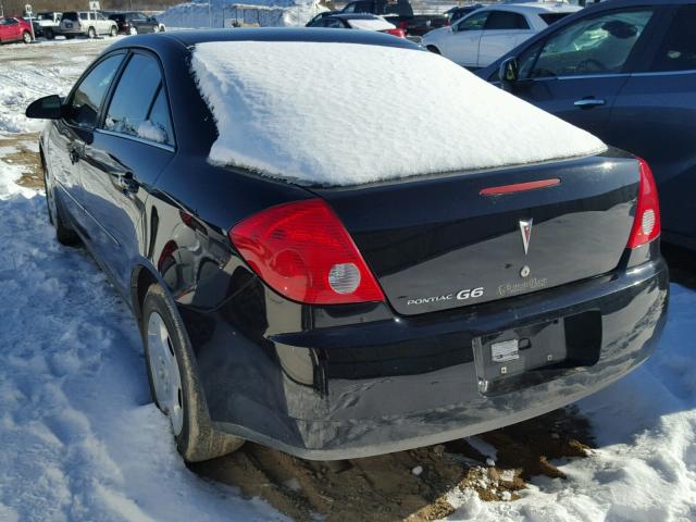 1G2ZF58B274273389 - 2007 PONTIAC G6 VALUE L BLACK photo 3