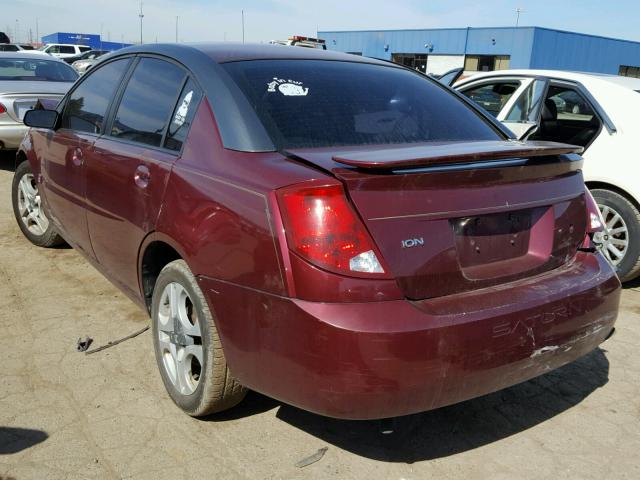 1G8AL52F63Z103444 - 2003 SATURN ION LEVEL BURGUNDY photo 3